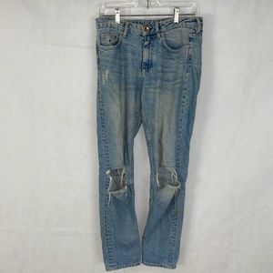 H&M &Denim Women's Distressed Ripped Relaxed Skinny Jeans Size 27